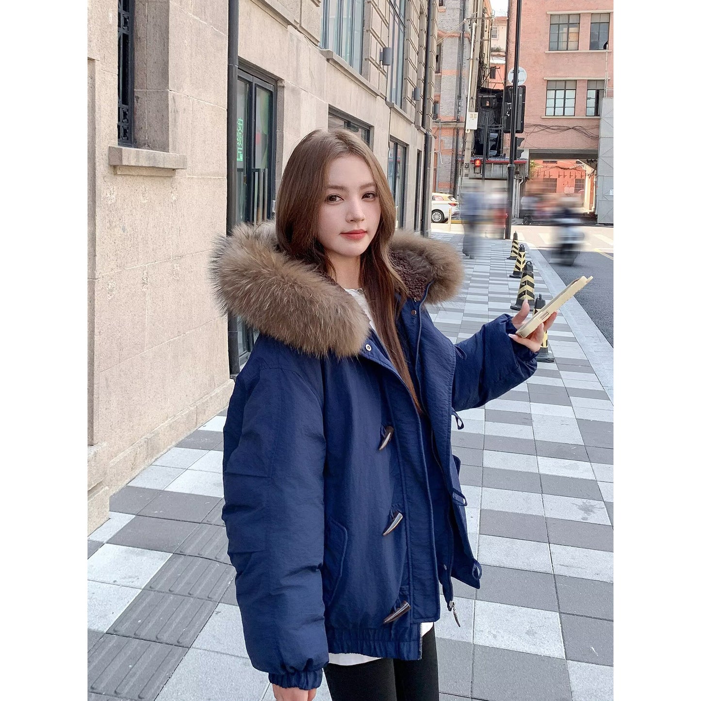 Women's Retro Large Fur Collar Cotton Clothes Winter Coats