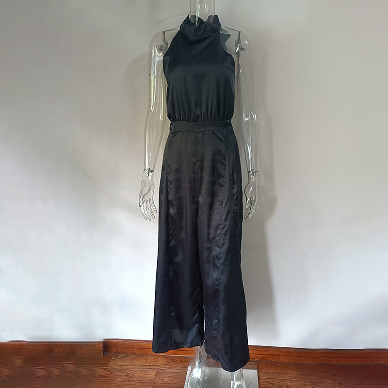 Women's Fashion Sexy Sleeveless Slimming Wide Leg Jumpsuits