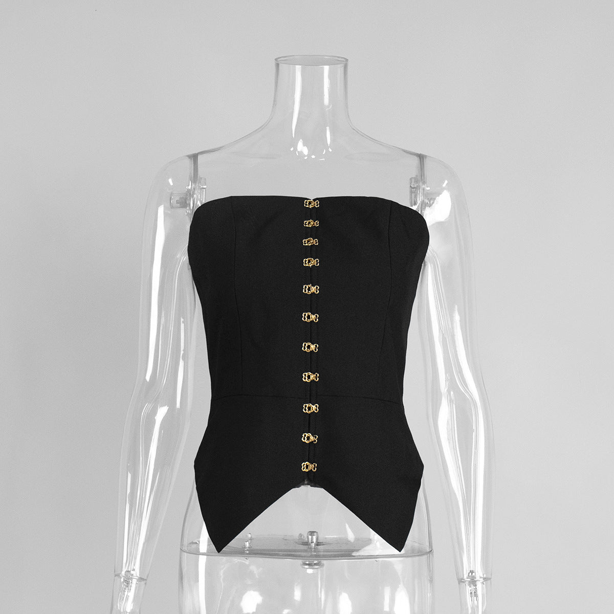 Women's Bra Summer Metal Buckle Sleeveless Sexy Tops