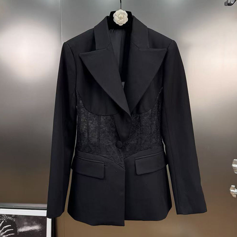 Women's Unique Design Lace Small Autumn High-grade Blazers