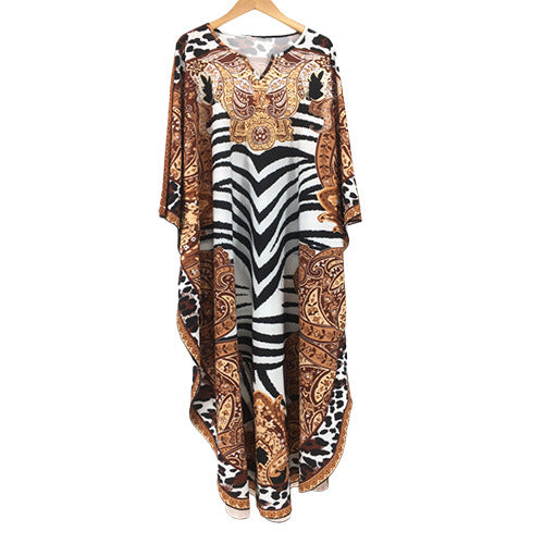 Women's Elegant Positioning Printed Long Loose Robe Dress
