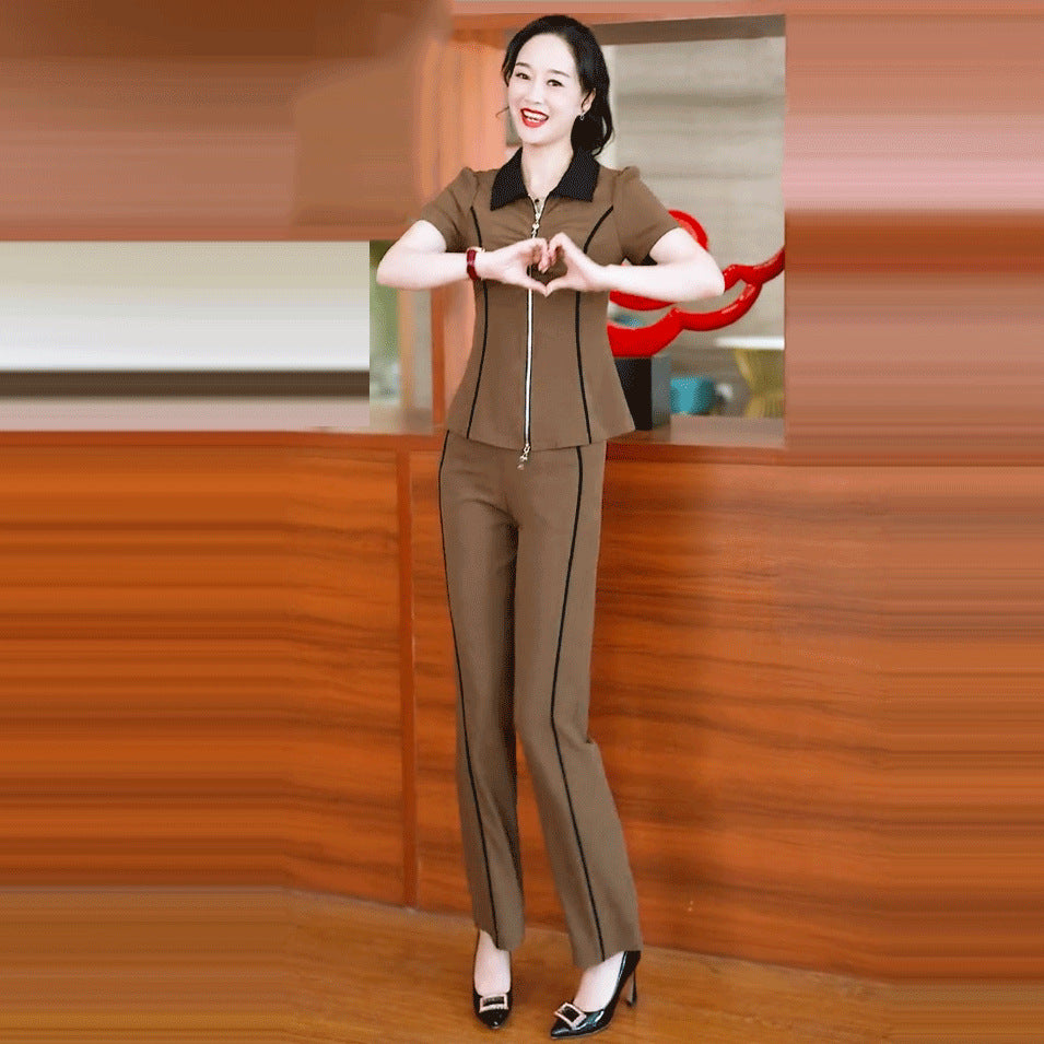 Slimming Fashionable Comfortable Light Luxury Two-piece Fashion Casual Suit