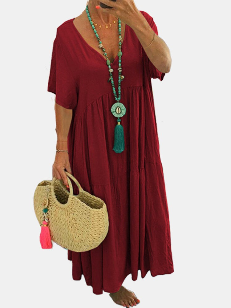 Classy New Irregular Long Large Hem Dress