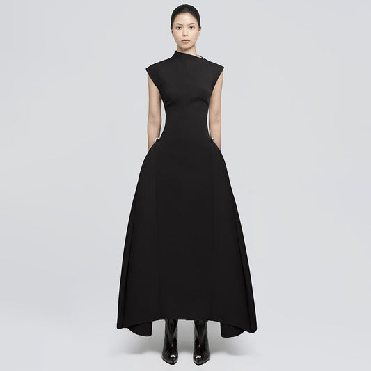 Women's Dress Simple Graceful Solid Color Round Neck Sleeveless Dresses