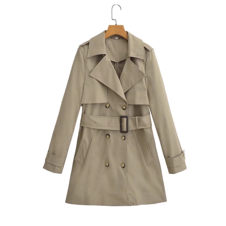 Women's Casual Loose Version With Belt Mid-length Coats