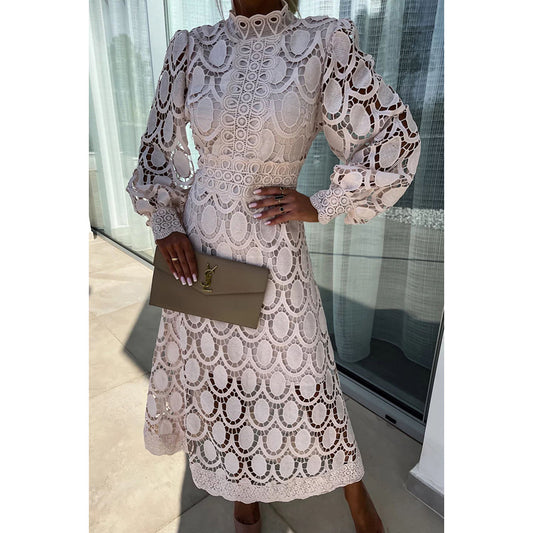 Stand Collar Casual Dress Loose Vacation Dresses