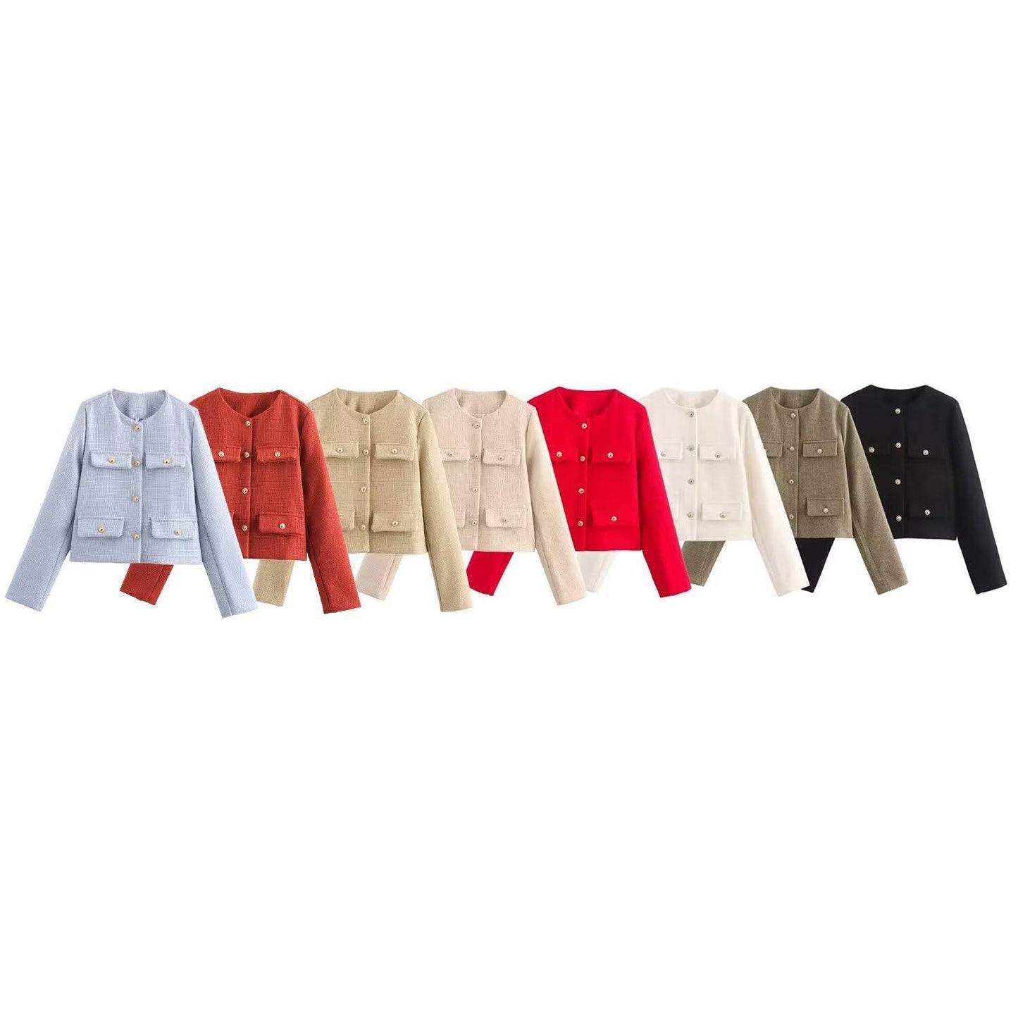 Women's Long-sleeved Pocket Round Bow Tie Autumn Blazers