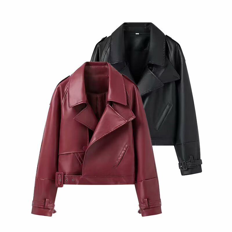 Women's Street Fashion Haulage Motor Style Sheepskin Jackets