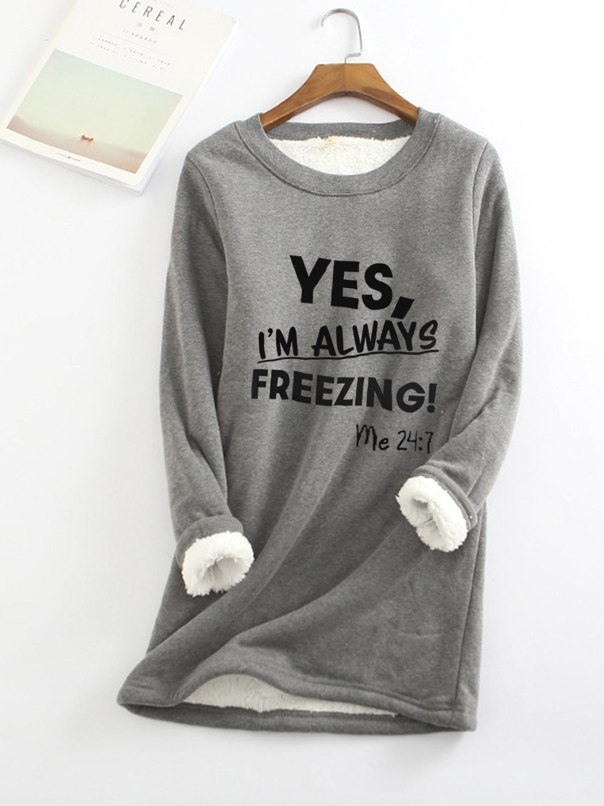 Stylish Fleece-lined Thermal Base Printing Series Women's Sweater, Sweater