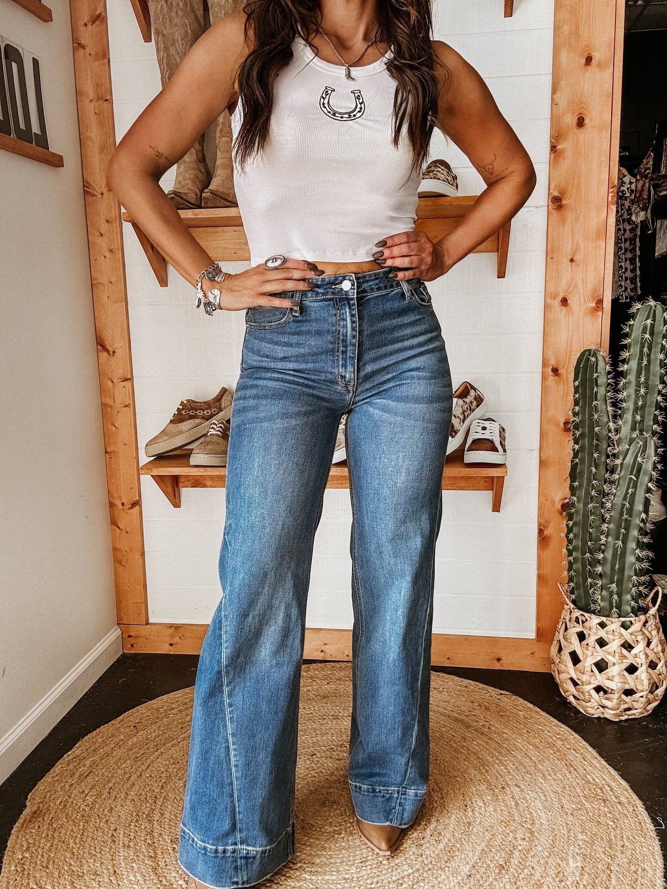 Women's Street Fashion Version Ordinary Washed Elastic Jeans