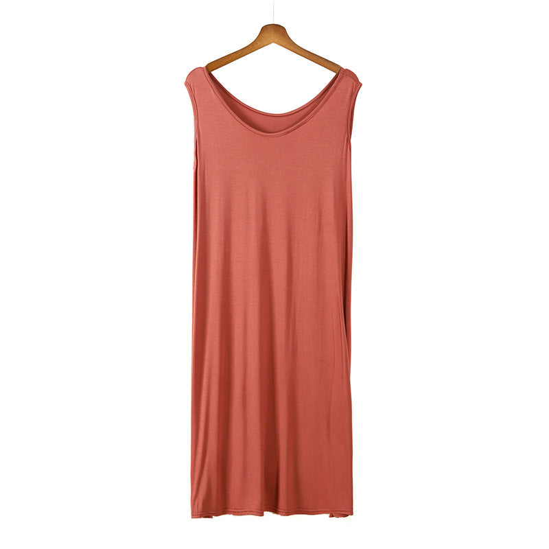 Women's Bamboo Fiber Thin Stretch Home Breathable Dresses