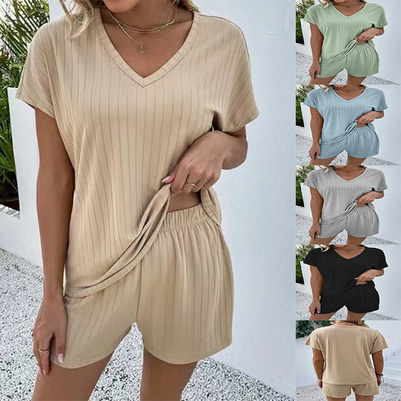 Versatile Slouchy Women's Knit Home Two-piece Suits