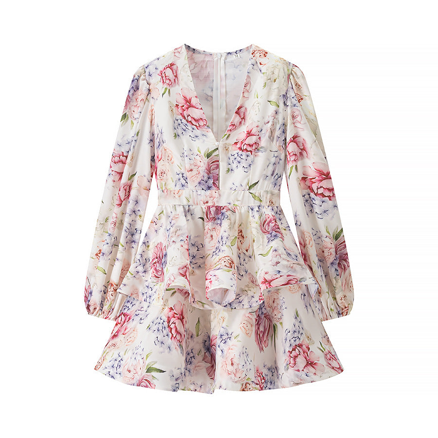 Women's Summer Halter Backless Flower Dress Dresses