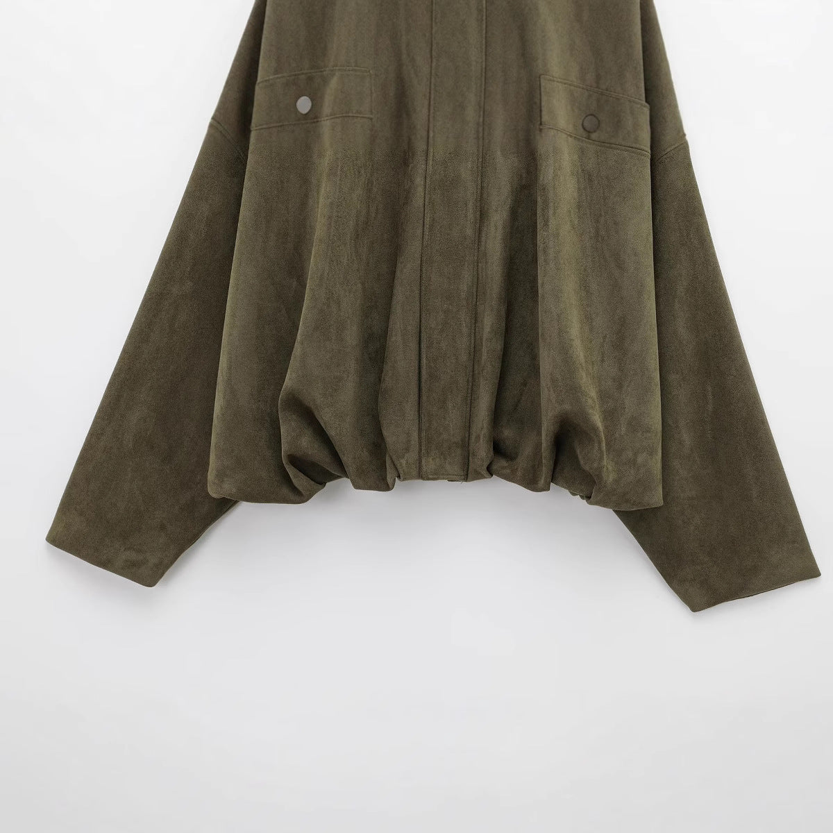 Women's Early Spring Fashion Suede Texture Effect Jackets