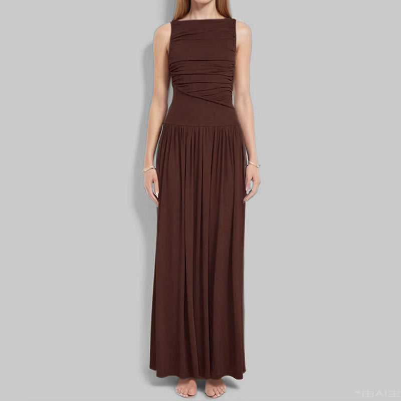 Women's Dress Fashion Elegant Solid Color Slim Dresses