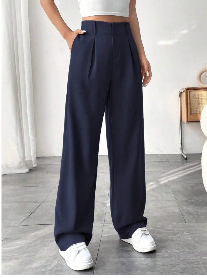 High Waist Wide Leg Versatile Casual Pants