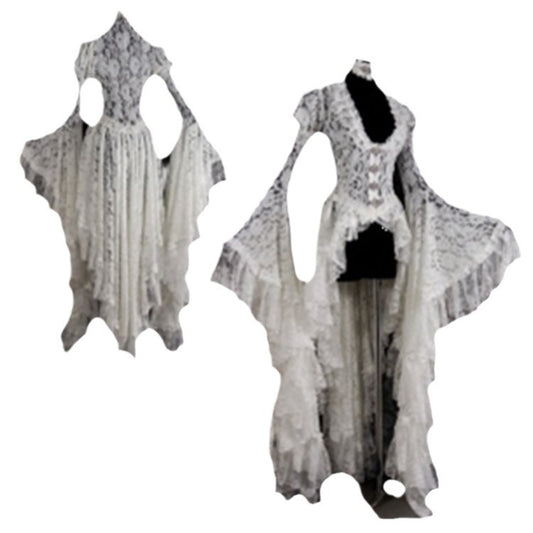 Lace Dress Party Flare Sleeve Irregular Dresses