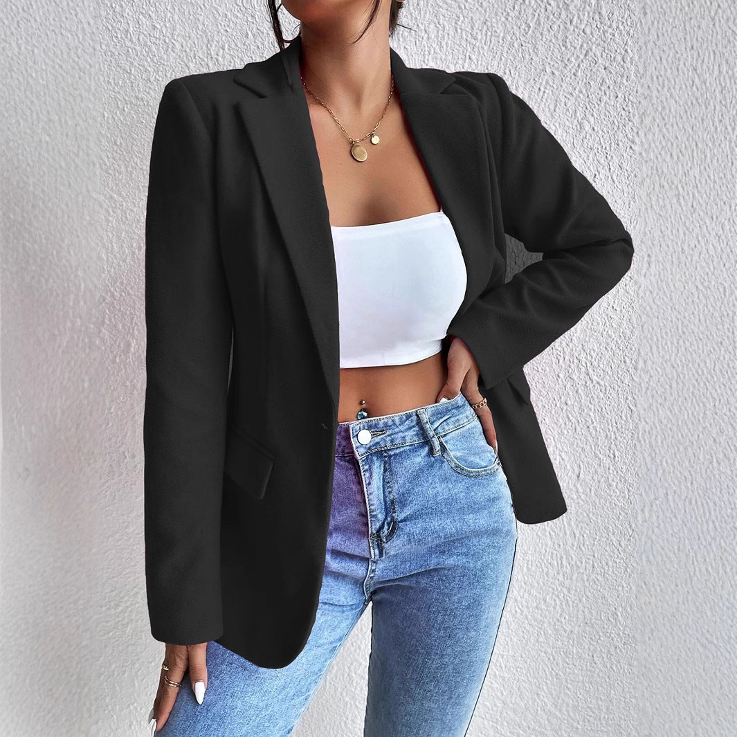 Women's Woolen Slim Elegant Commuting Wear Coats