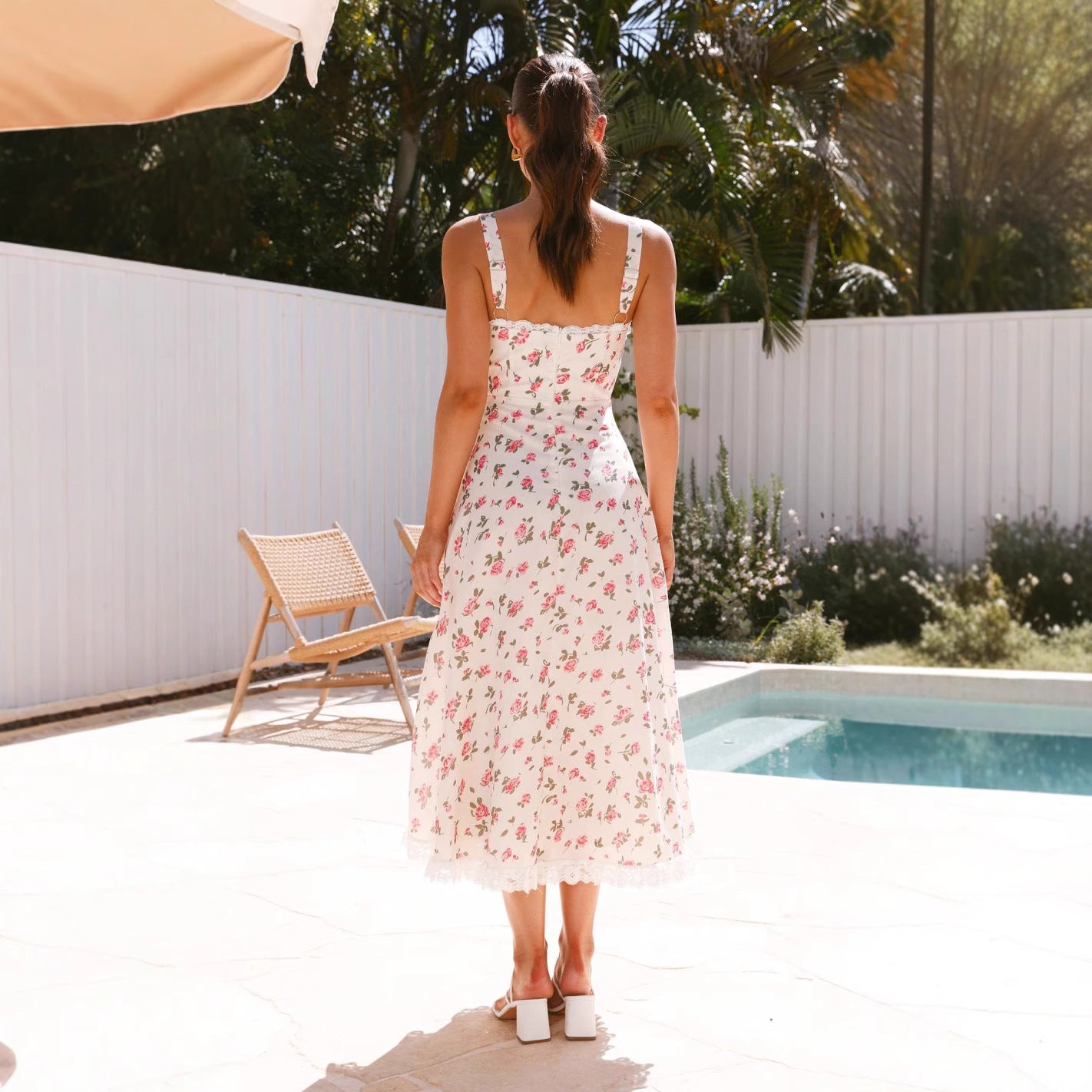 Pretty Independent Seaside Vacation Dress Sling Dresses