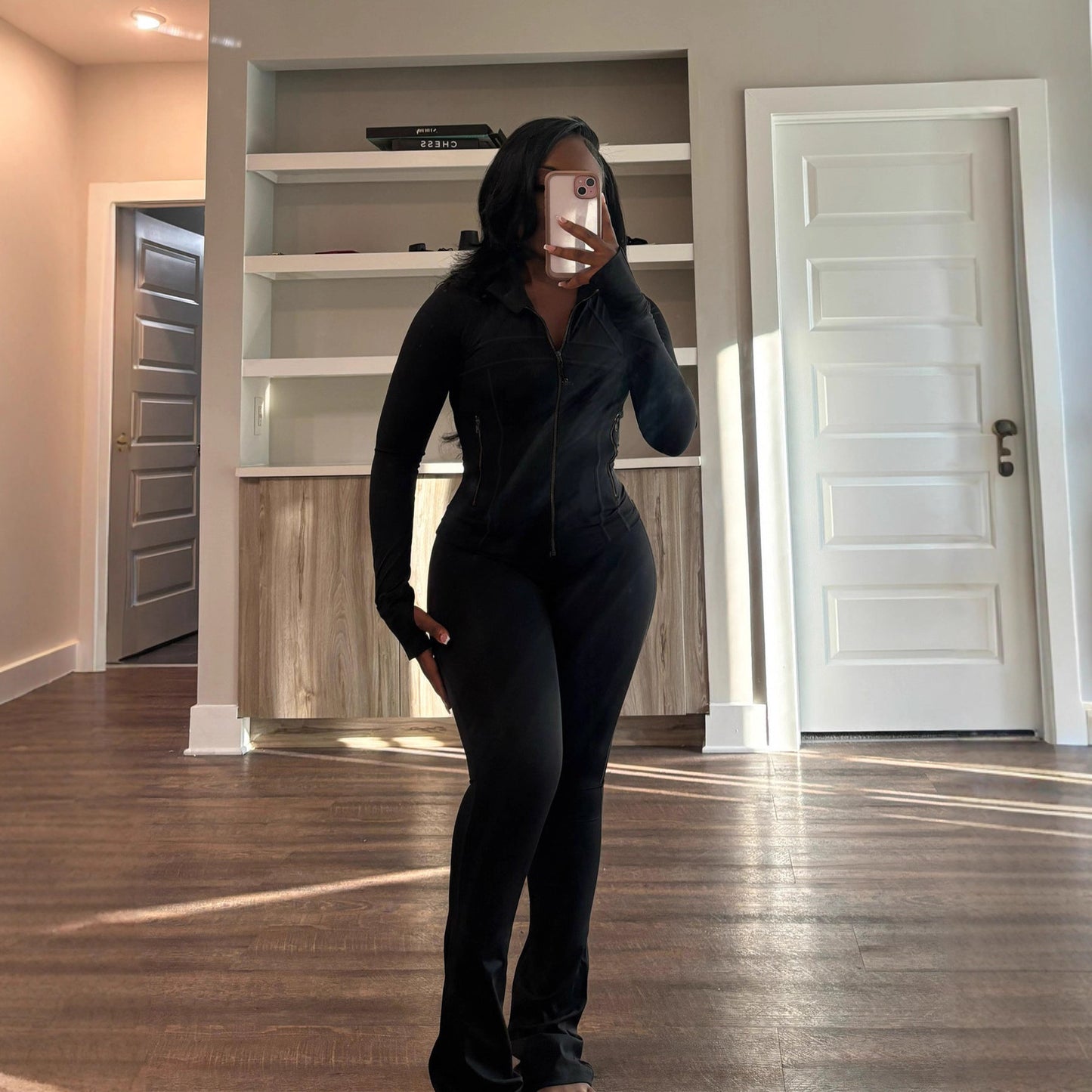 Women's Sports Leisure Sexy Tight Long-sleeved Horn Two-piece Clothing