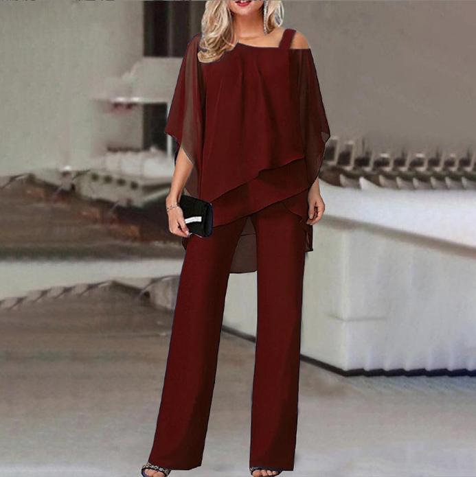 Women's Trousers Irregular Party Elegant Two-piece Set Fashion Casual Suit