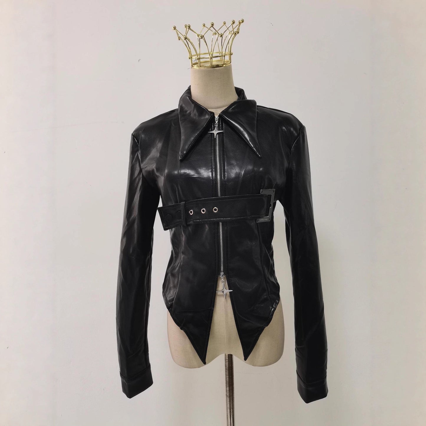 Women's Street Style Cool Irregular Splicing Autumn Coats