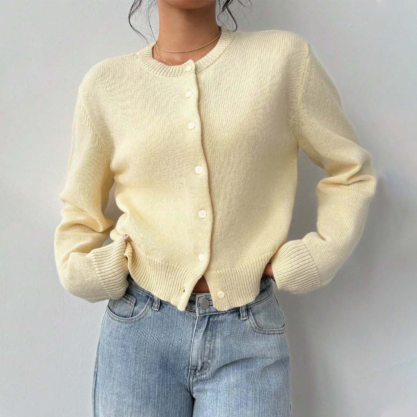 Women's Long Sleeve Soft Glutinous Loose Slimming Sweater