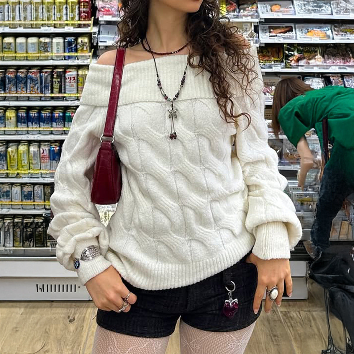 Women's Versatile Simple Fashion Long-sleeved Woolen Sweaters