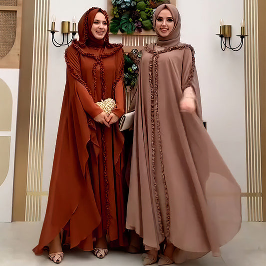 Hooded Shawl Long Cape Dress Turkish Dresses