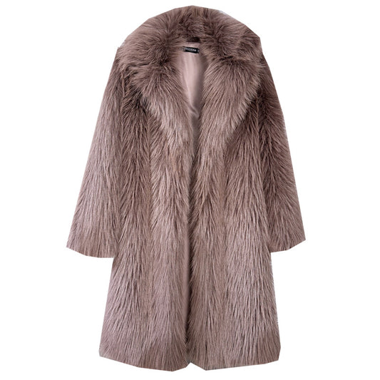 Women's Beautiful Mid-length Faux Winter Imitation Coats