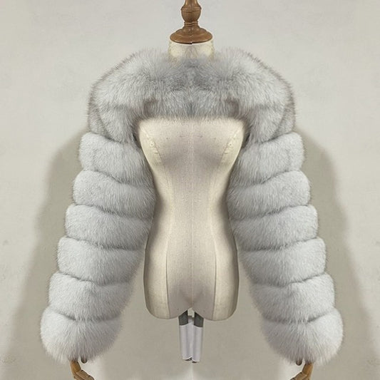 Women's Fur Fox Fashion Faux Shawl Coats