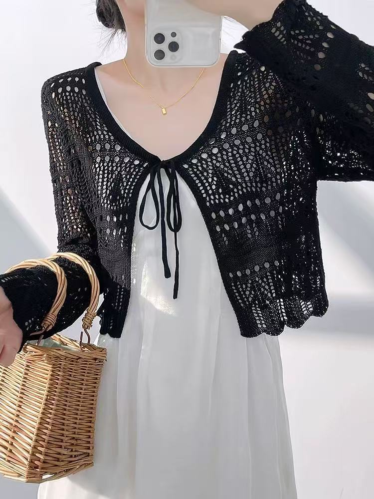 Women's Fresh Thin Slimming Long Sleeves Youthful Smock French Style Design Shorts