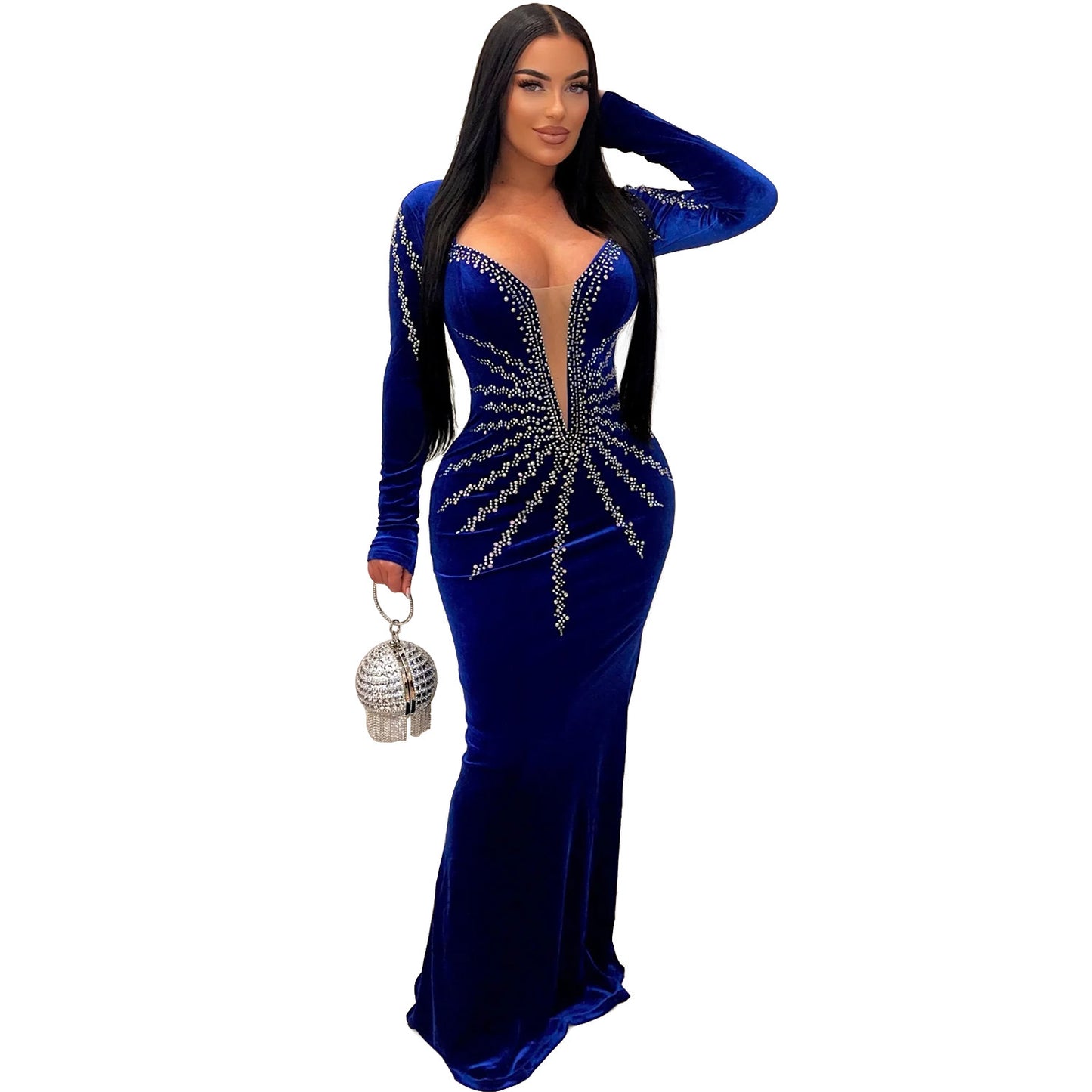 Women's Sexy Nightclub Party Long-sleeved Dress Fishtail Dresses