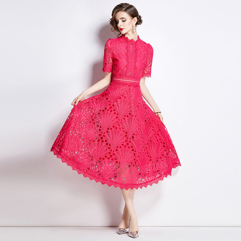 Women's Dress For Summer Crochet Embroidery Design Sense Niche Chic Dresses