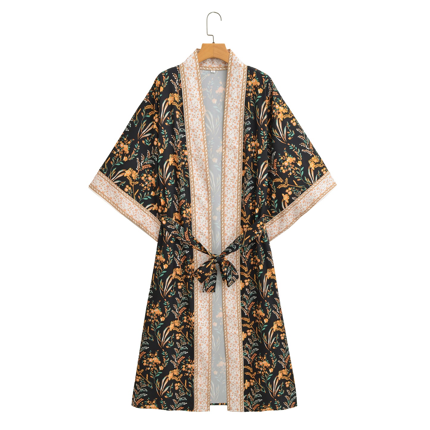 Women's Charming Turquoise Positioning Printing Kimono Coats