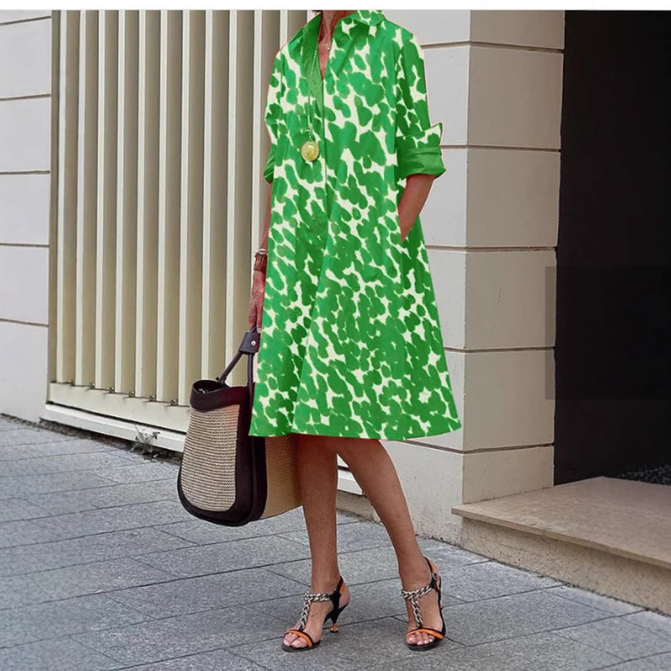 Cool Versatile Comfortable Women's Pocket Shirt Dress