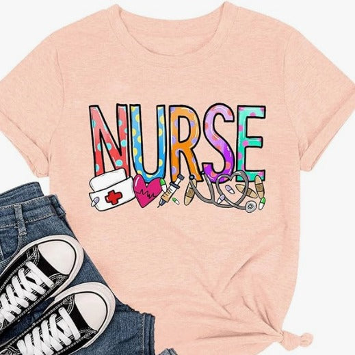 Women's Innovative Fashion Printed Cotton T-shirt Blouses