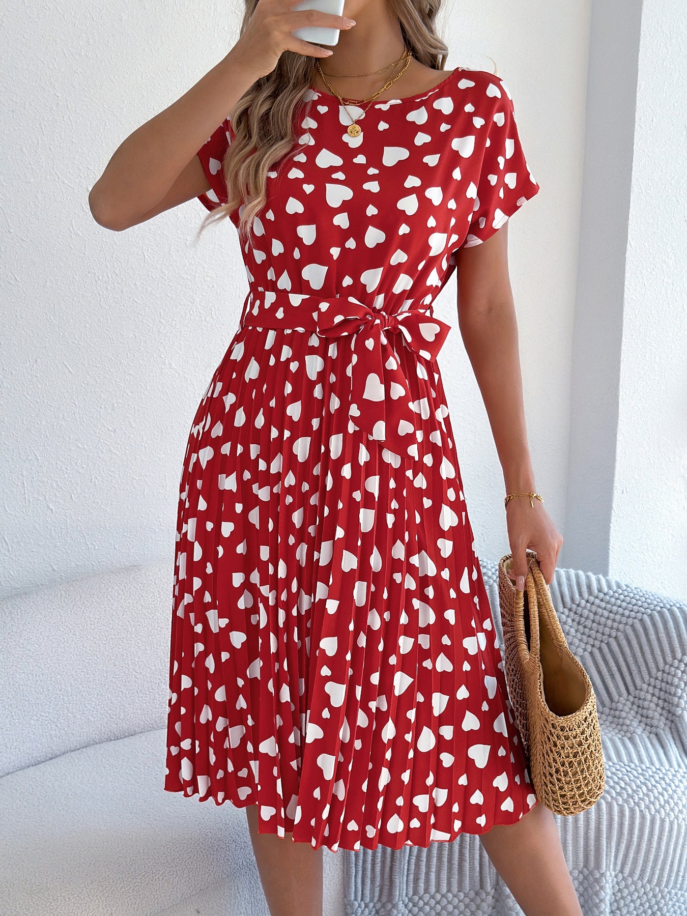 Women's Valentine's Day Gift Casual Contrast Color Love Sleeve Clothing