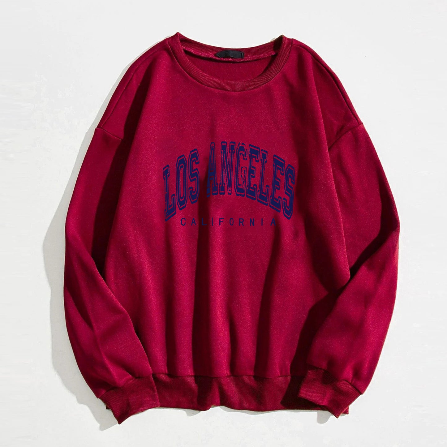 Women's Simple Letter Crew Neck Temperament Pure Color Korean Style Thin Sweaters