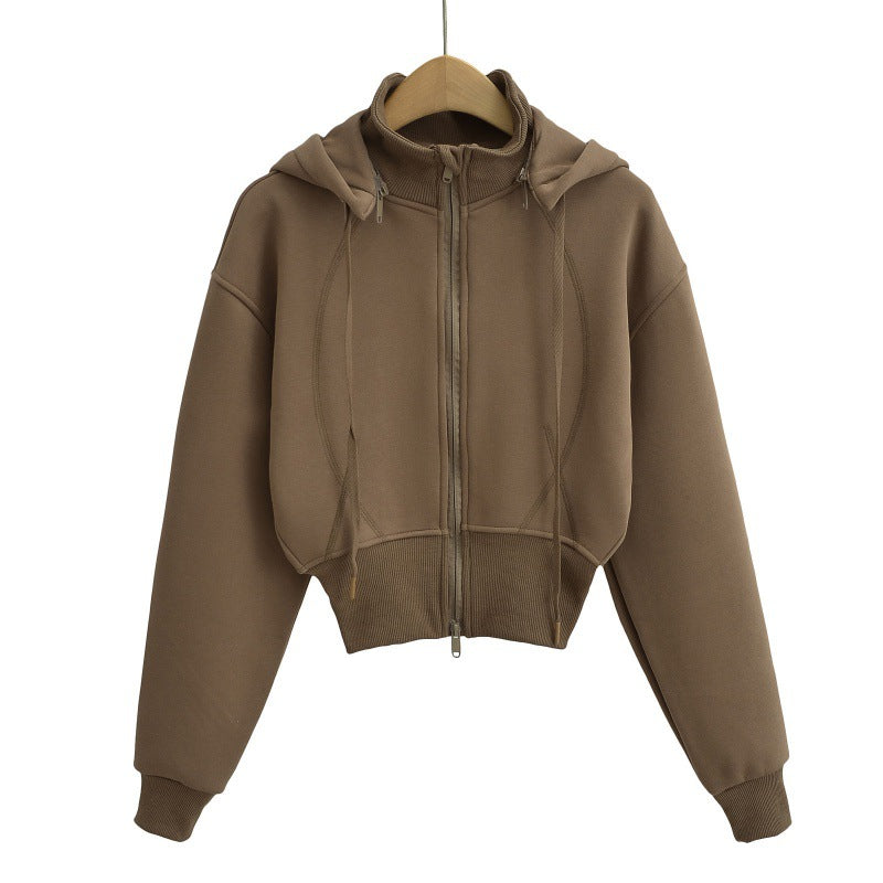 Women's Detachable Hooded Fleece American Hot Loose Sweaters