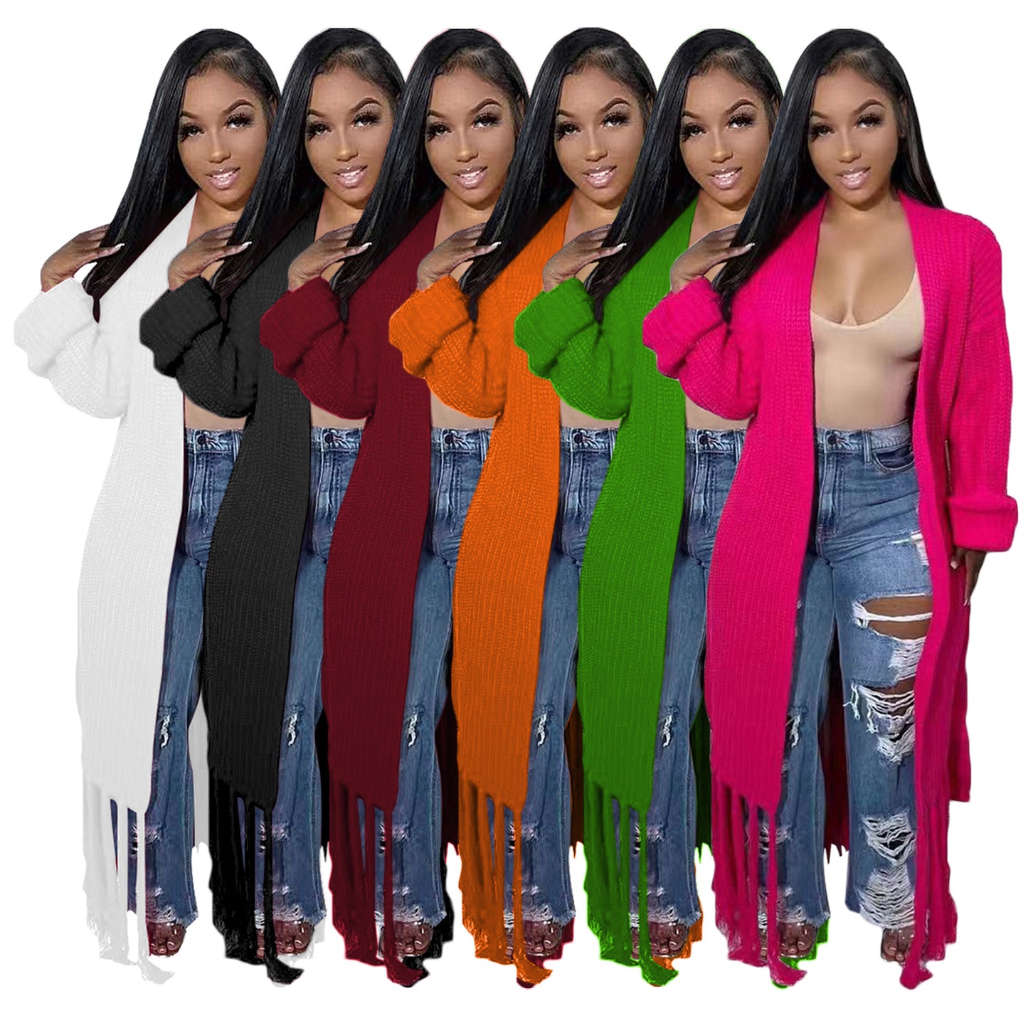 Women's Glamorous Elegant Trendy Long Tassel Knitwear