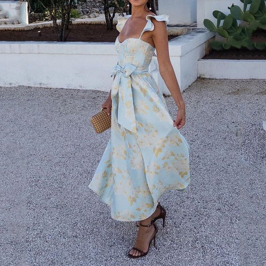 Summer Fashion Floral Print French Retro Dresses