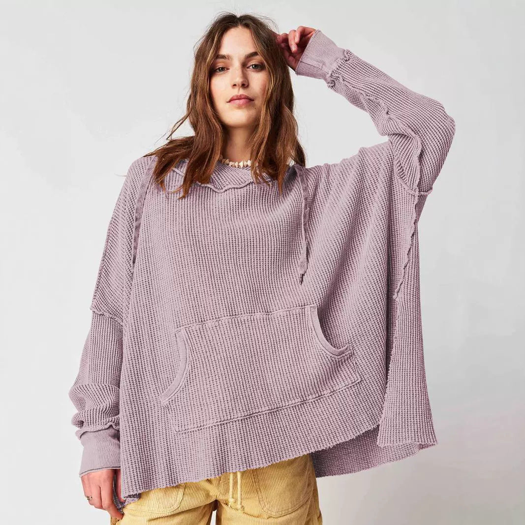 Women's Autumn Loose Trendy Solid Color Hoodie Coats