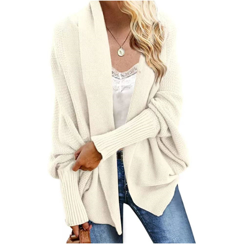 Glamorous Knitted Shawl Batwing Sleeve Oversized Sweater