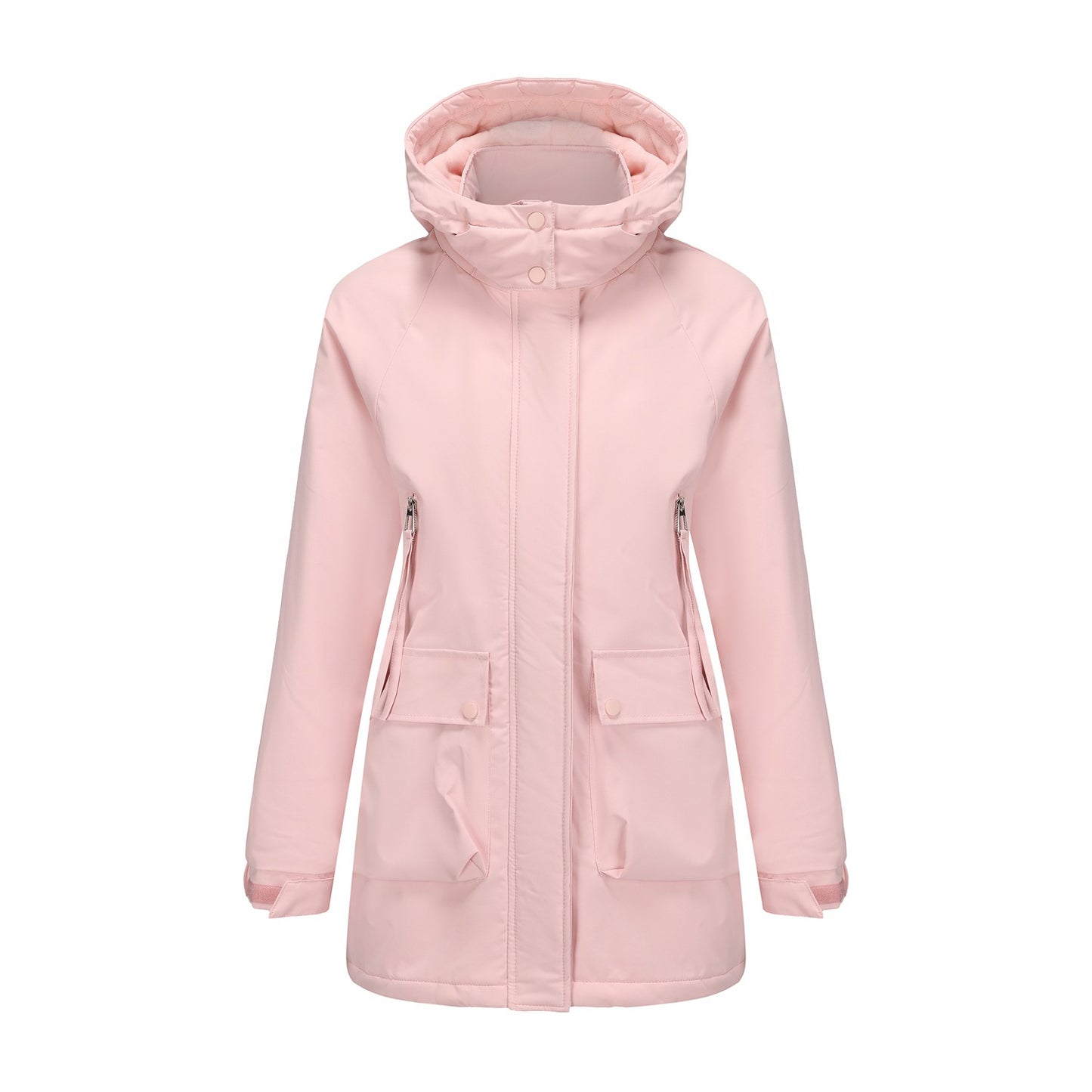 Detachable Cap Parka Fleece Padded Shell Coats