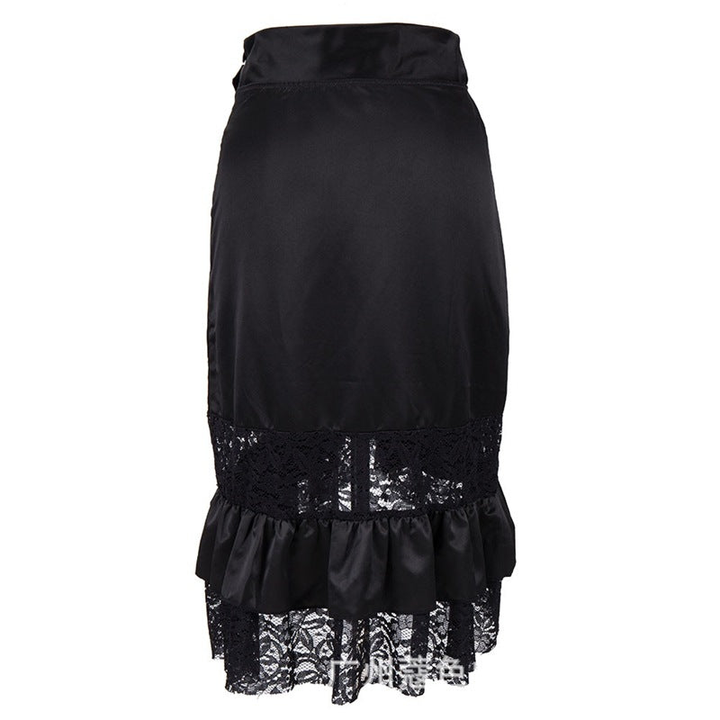 Lace Edge Punk Rock Gothic High Skirts