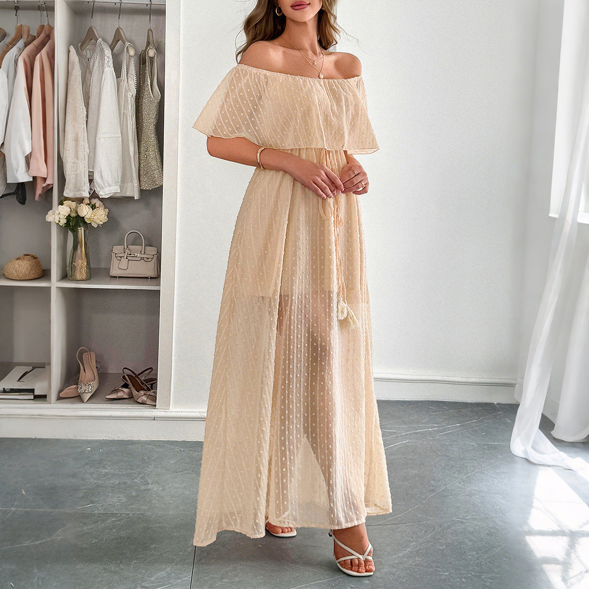 Women's Elegant Tube Sleeve Female Summer Dress