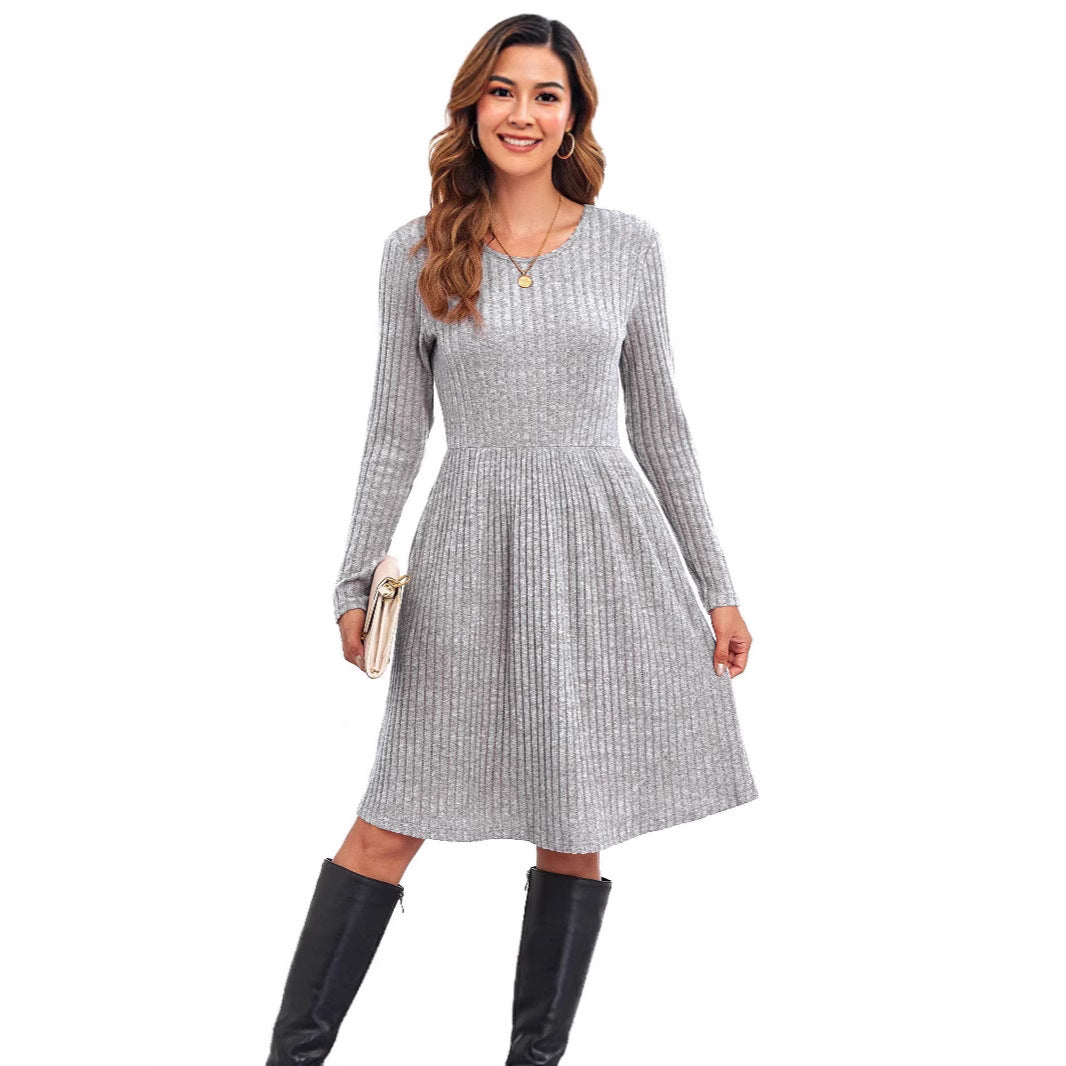 Cool Women's Striped Round Neck Knitted Sweaters