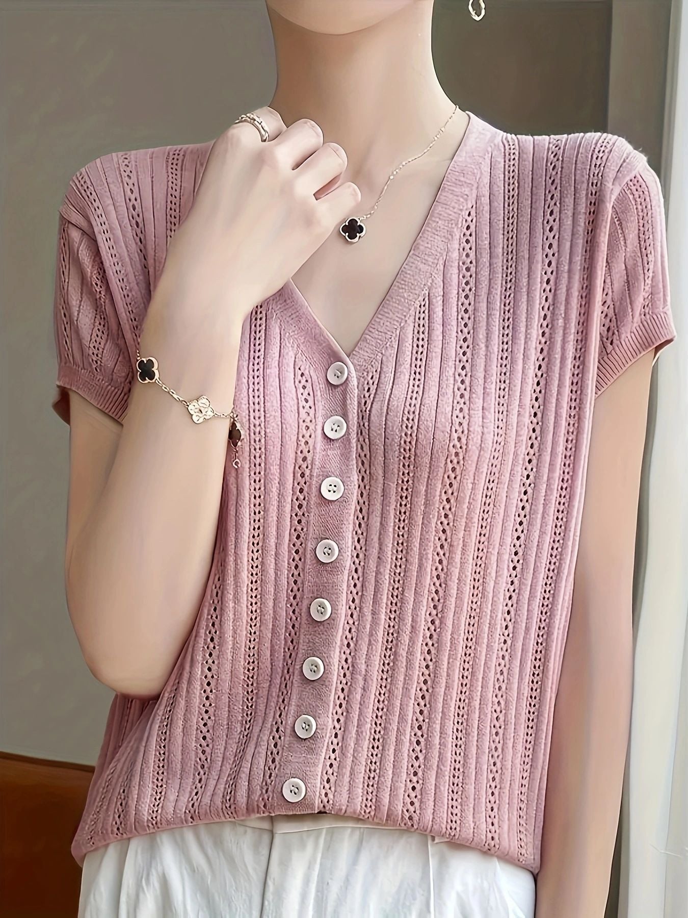 Women's Outer Wear Elegant Simple Western Style Slimming Knitted Cardigans