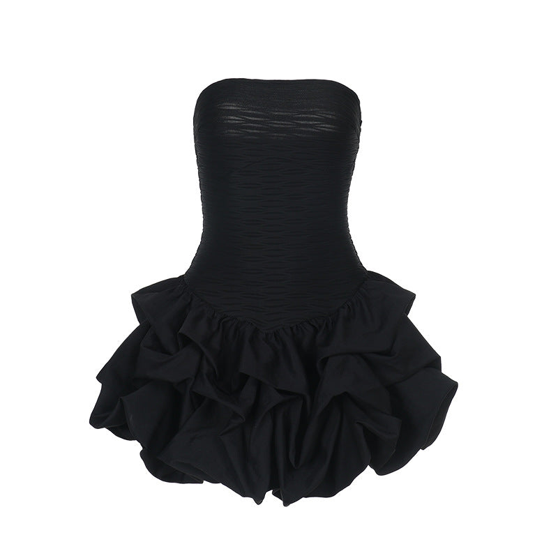 Spring Style Elegant Pleated Pettiskirt Tube Tops